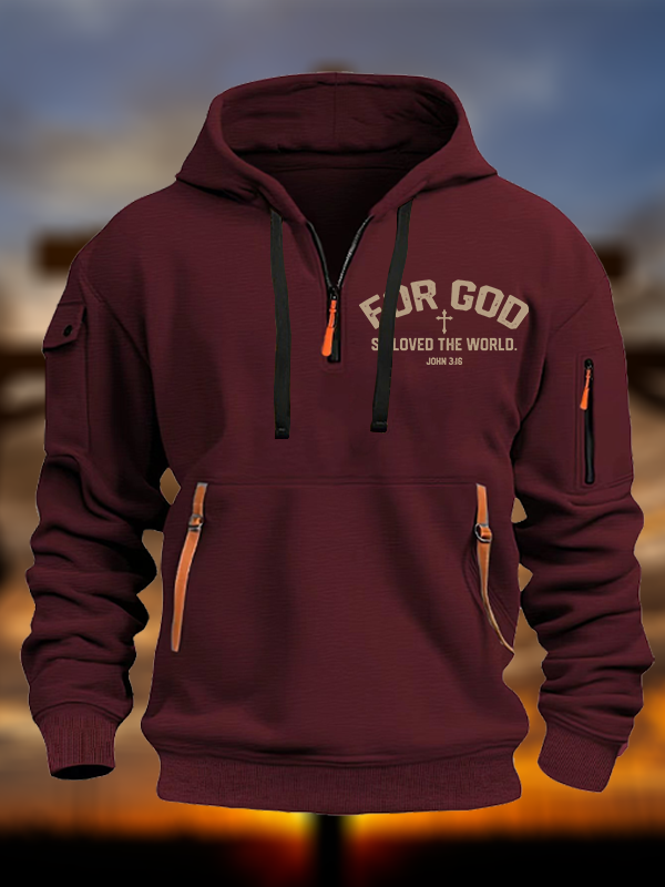 For God So Loved The World Jesus God Christian Zipper Hoodies