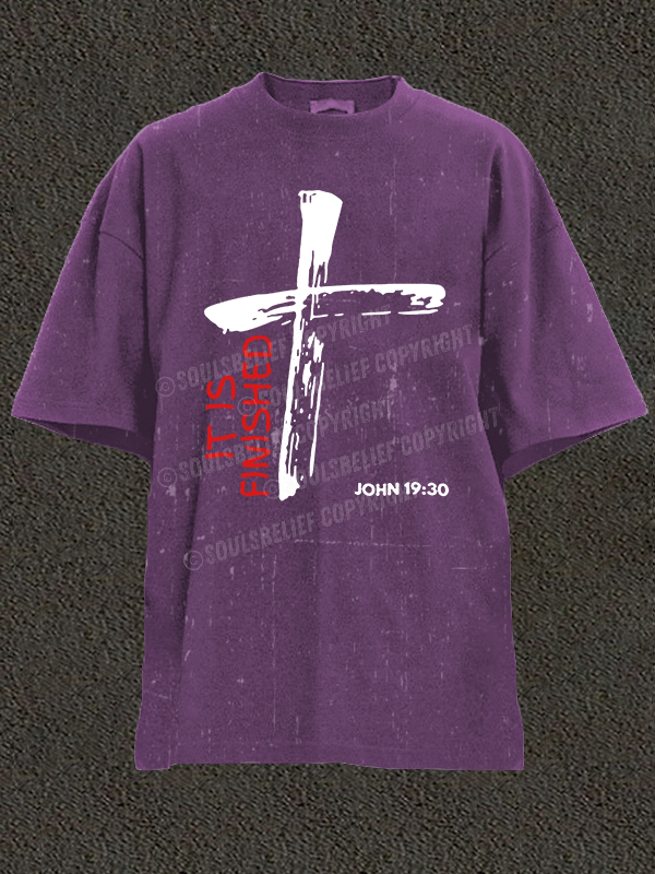 It Is Finished Christian Washed T-Shirt