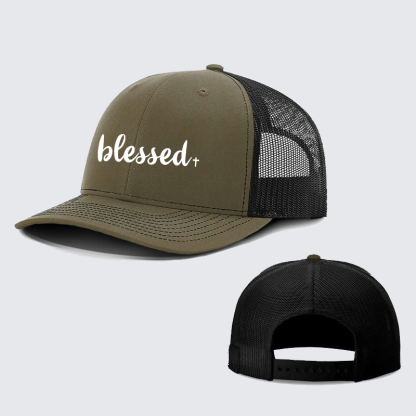 Blessed Cross Jesus God Christian Richardson Hat