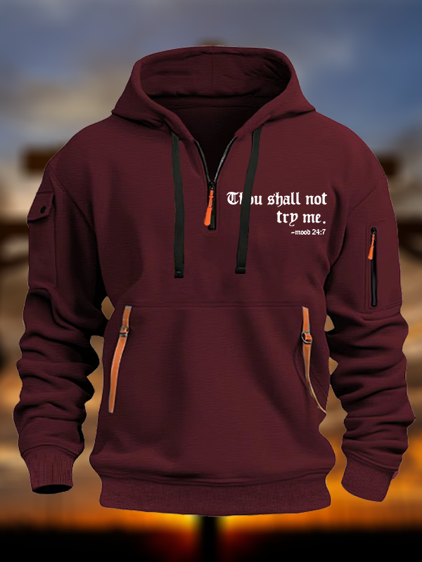 Thou Shalt Not Try Me Jesus God Christian Zipper Hoodies