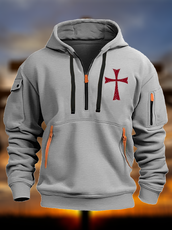 Knights Templar Crusader Cross Jesus God Christian Zipper Hoodies