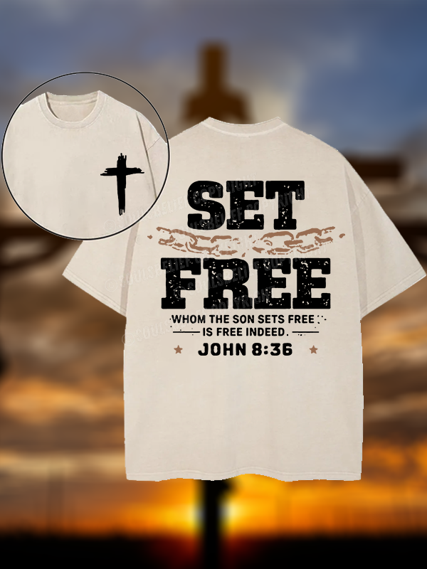 Set Free Christian Washed T-Shirt