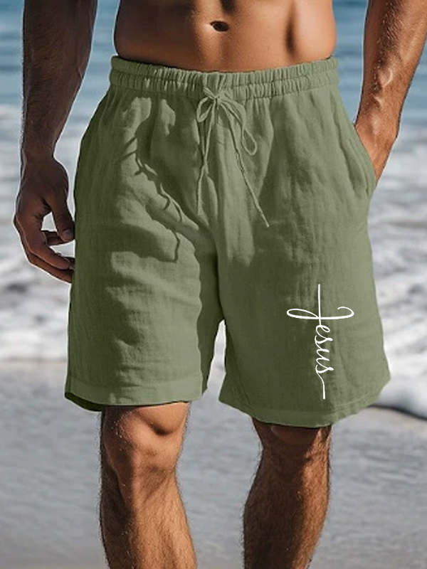 Jesus Cross Christian Beach Shorts