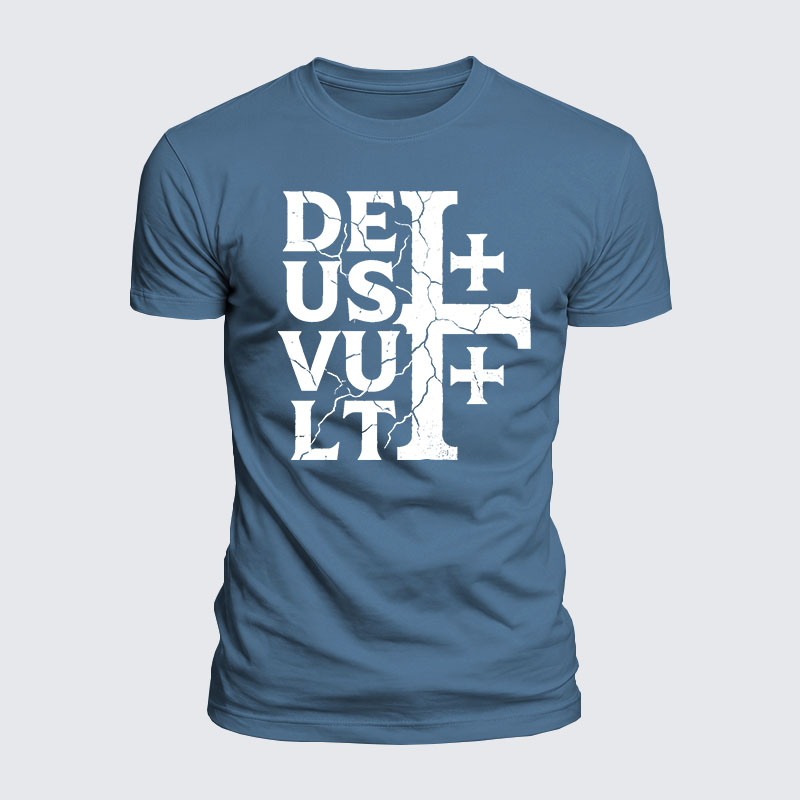 [Copy]Deus Vult Jesus God Christian  – Luxe Mercerized Interlock Cotton Tee