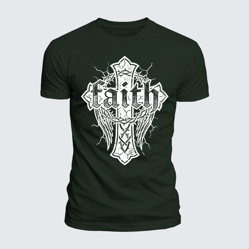 Faith Jesus God Christian  – Luxe Mercerized Interlock Cotton Tee