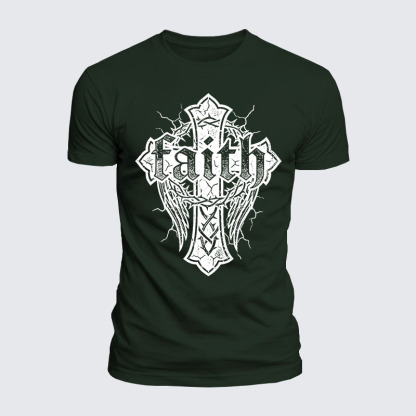 Faith Jesus God Christian  – Luxe Mercerized Interlock Cotton Tee