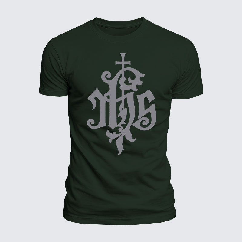Luxe Mercerized Cotton Tee - Medieval IHS