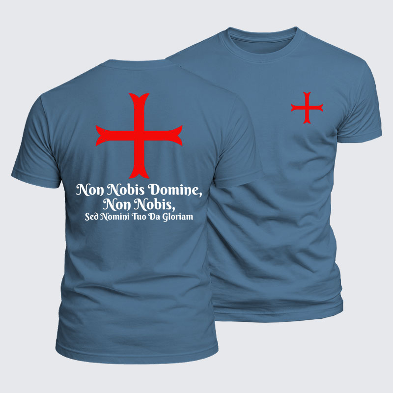 Luxe Mercerized Cotton Tee - Non Nobis Domine, Non Nobis, Sed Nomini Tuo Da Gloriam