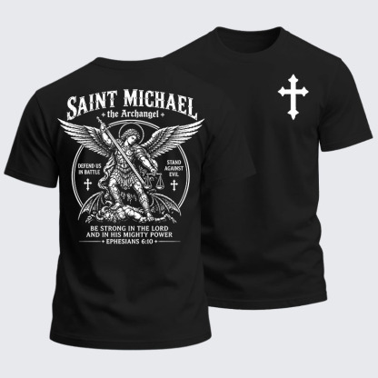 Heavyweight Cotton Tee - Saint Michael The Archangel