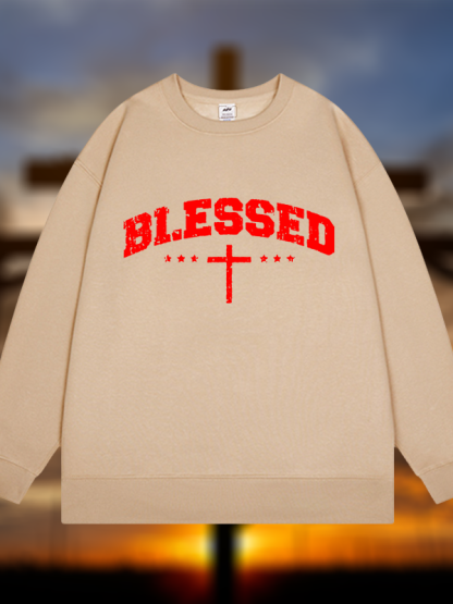 Blessed Cross Jesus God Christian Sweatshirt