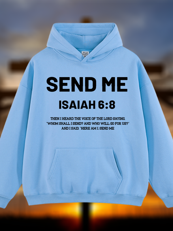 Send Me Jesus God Christian Plush Fleece-Lined Hoodie