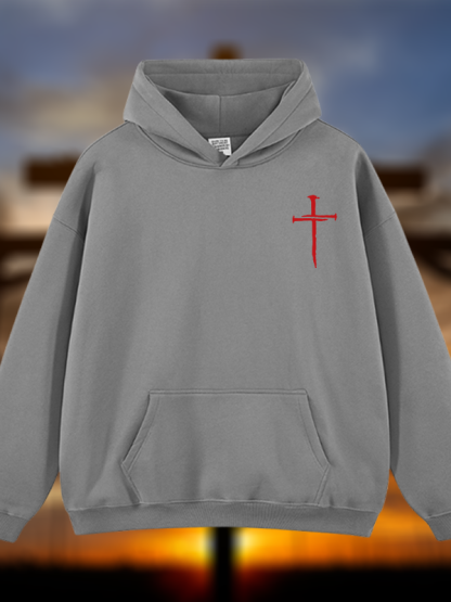 Cross Jesus God Christian Plush Fleece-Lined Hoodie