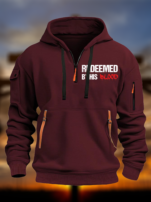 Redeemed By His Blood Jesus God Christian Zipper Hoodies