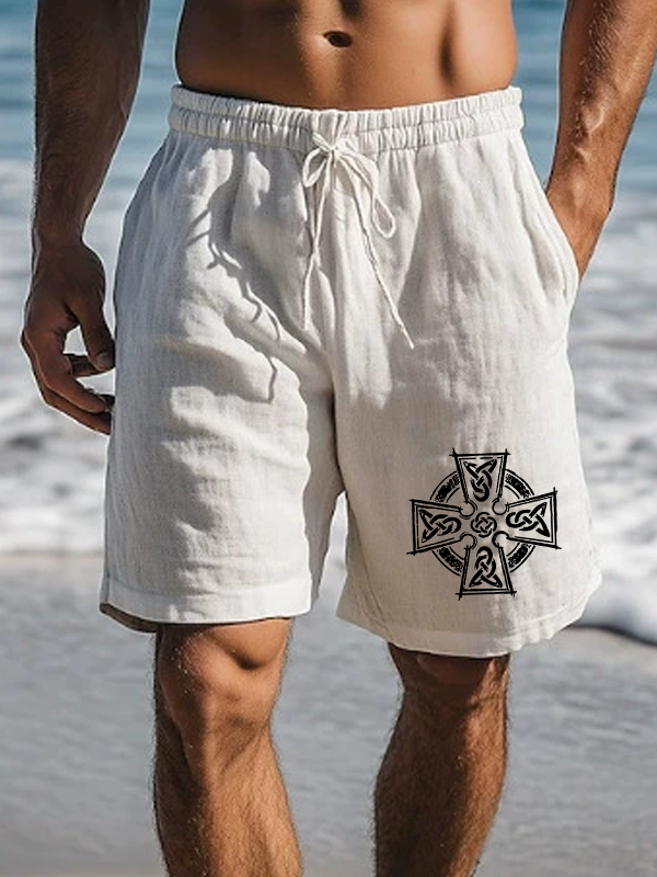 Celtic Cross Christian Beach Shorts