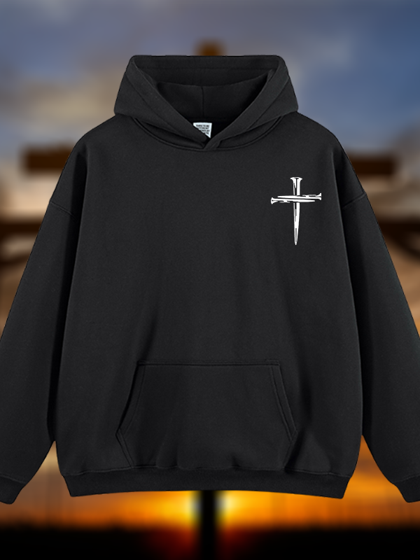Cross Jesus God Christian Plush Fleece-Lined Hoodie