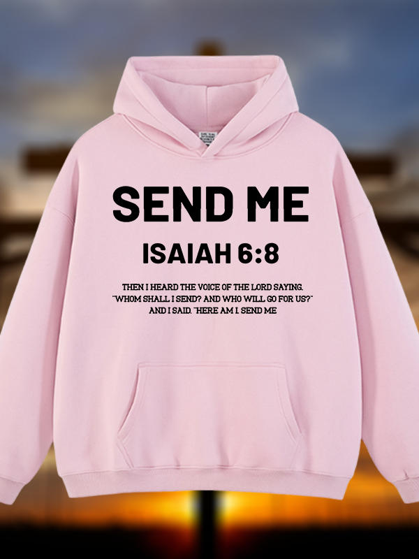 Send Me Jesus God Christian Plush Fleece-Lined Hoodie