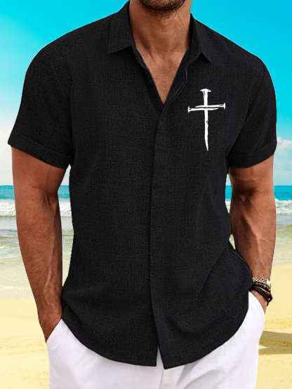 Faith Cross  Jesus God Christian Short Sleeve Shirt