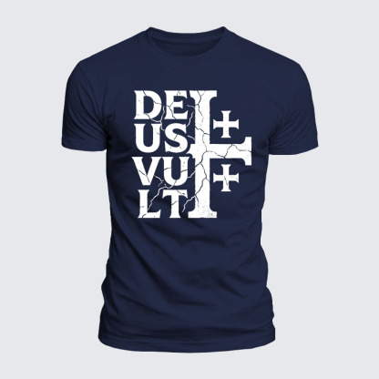 [Copy]Deus Vult Jesus God Christian  – Luxe Mercerized Interlock Cotton Tee