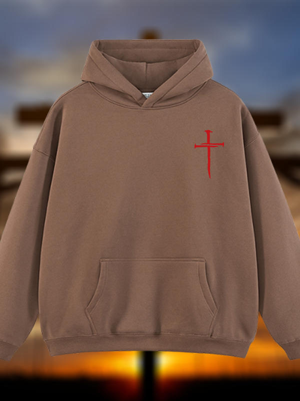 Cross Jesus God Christian Plush Fleece-Lined Hoodie