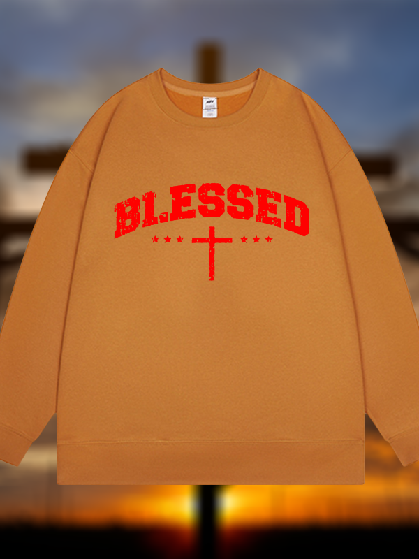 Blessed Cross Jesus God Christian Sweatshirt