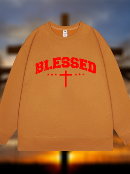 Blessed Cross Jesus God Christian Sweatshirt