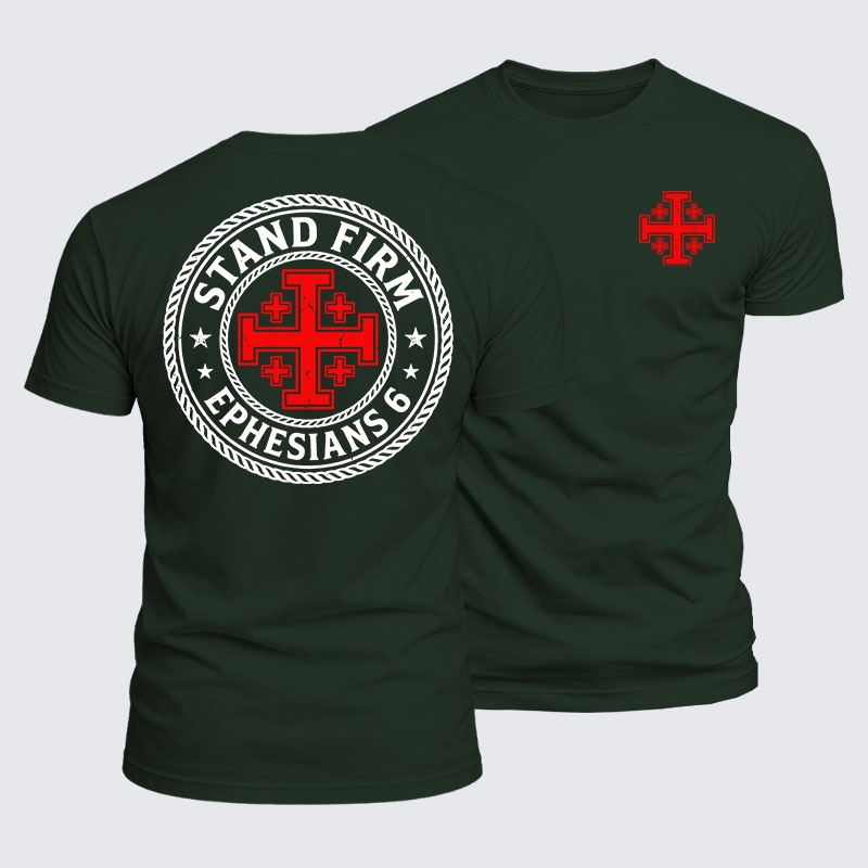 Luxe Mercerized Cotton Tee - Stand Firm Ephesians 6
