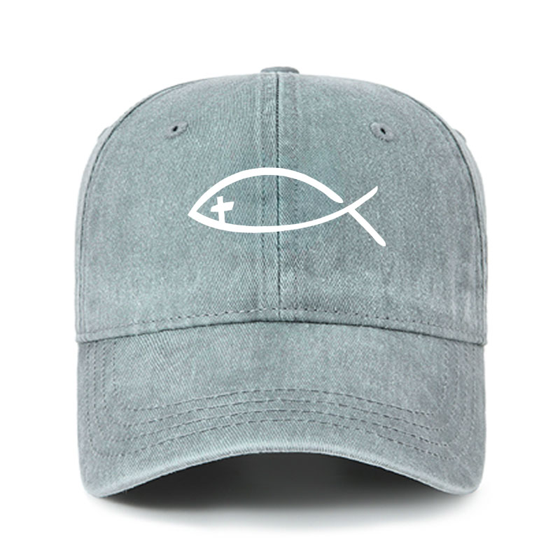 Heritage Washed Cap - Jesus Fish Christ 