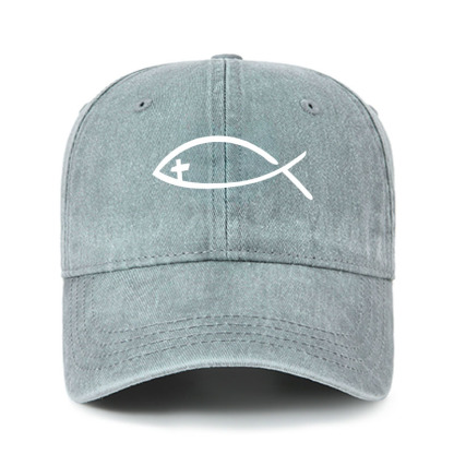 Heritage Washed Cap - Jesus Fish Christ 