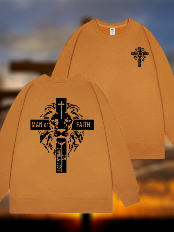 Man of Faith Jesus God Christian Sweatshirt