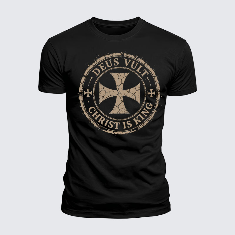 Luxe Mercerized Cotton Tee - Deus Vult Christ Is King