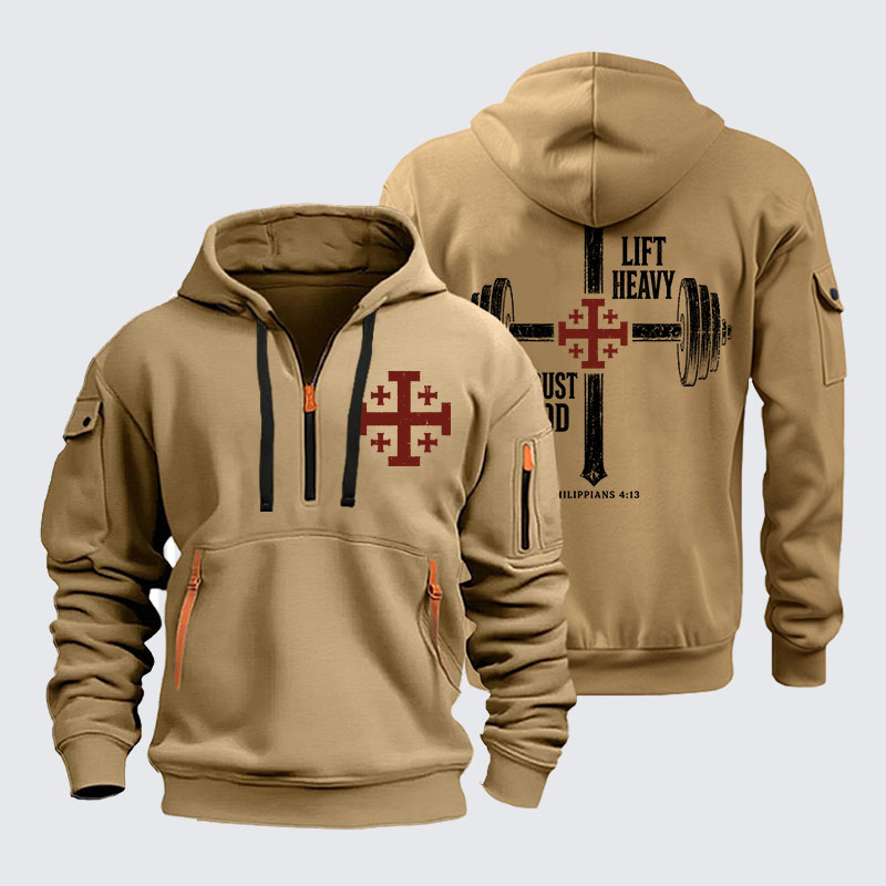 Zipper Hoodies - Lift Heavy Trust God