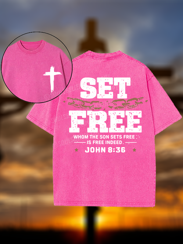 Set Free Christian Washed T-Shirt