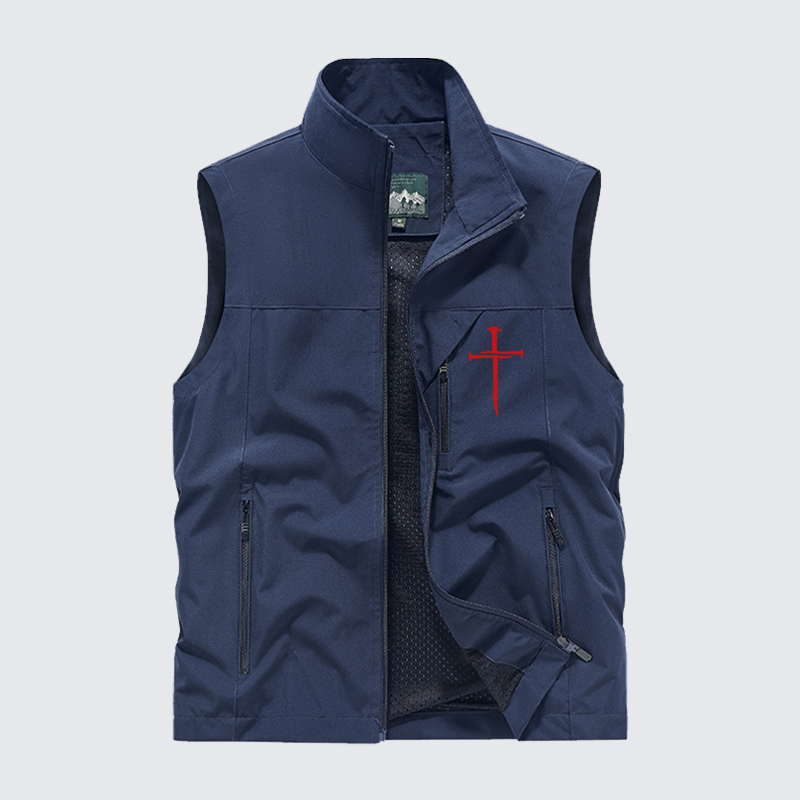 Red Cross Jesus God Christian Outdoor Quick-dry Vest
