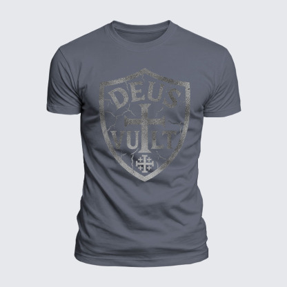 Deus Vult Jesus God Christian  – Luxe Mercerized Interlock Cotton Tee