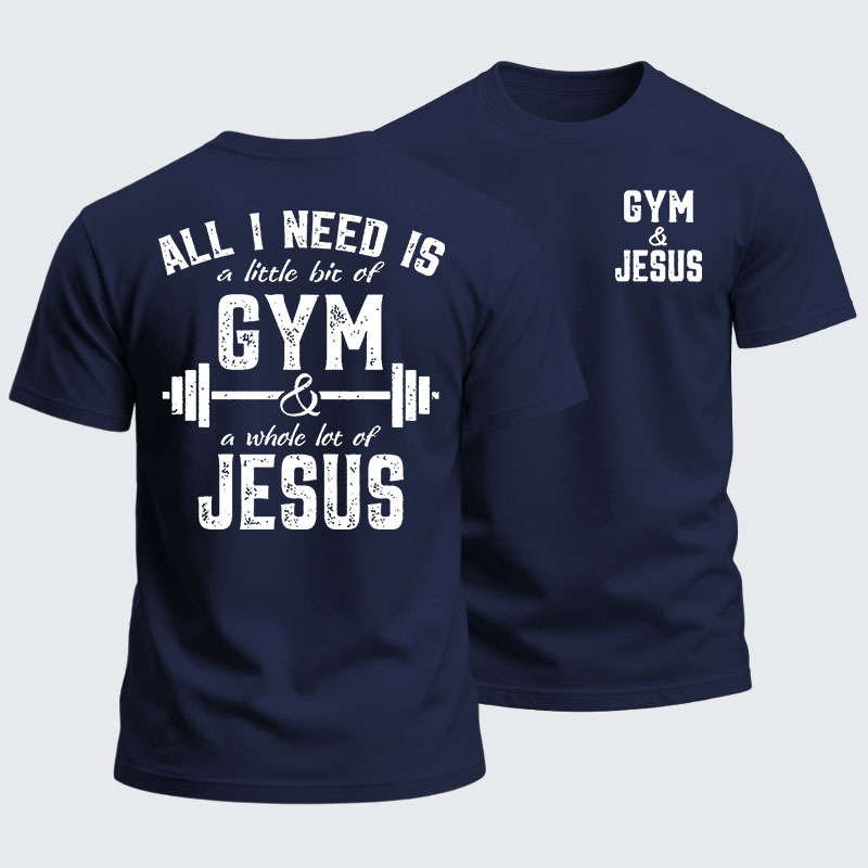 Heavyweight Cotton Tee -Gym and Jesus