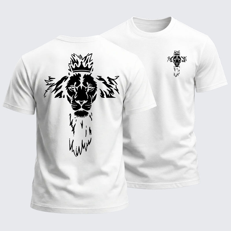 Man Of God Husband Dad Jesus God Christian Cotton T-Shirt