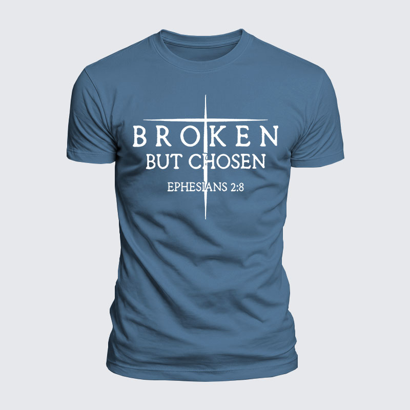 Luxe Mercerized Cotton Tee -   Broken But Chosen