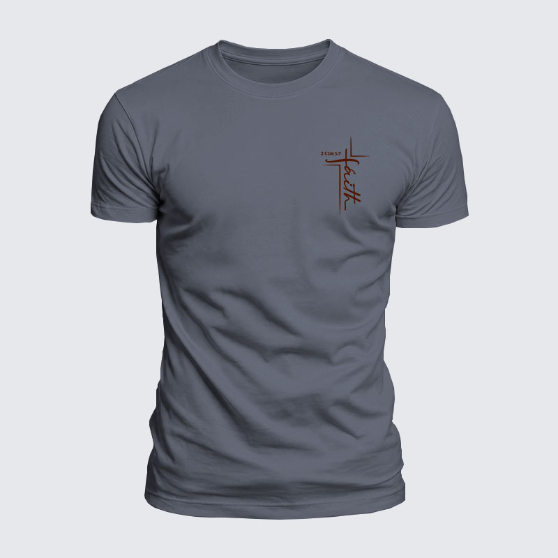 Luxe Mercerized Cotton Tee - Faith 2 Cor 5:7