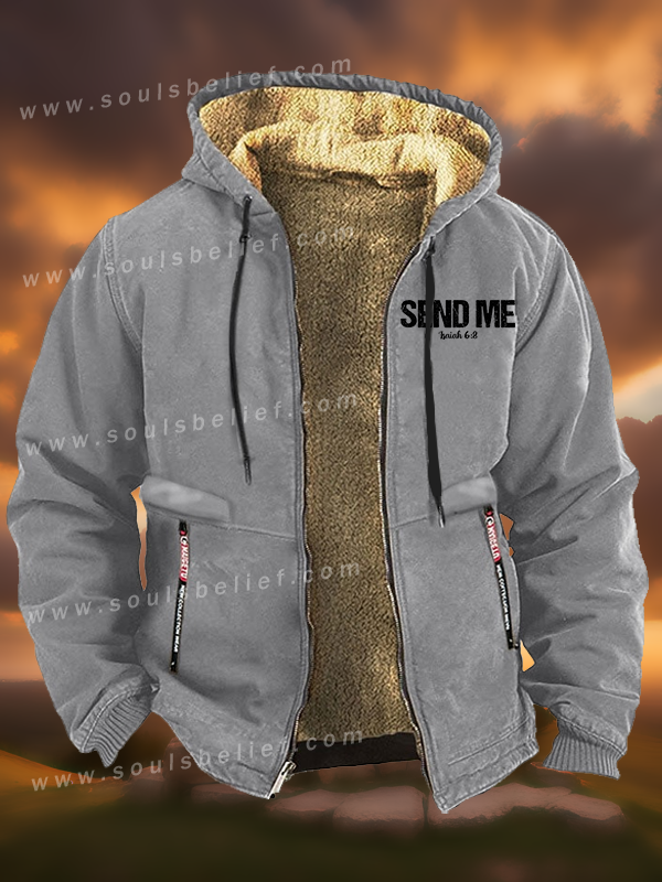 Isaiah 6:8 - SEND ME Jesus God Christian Zipper Hooded Jacket