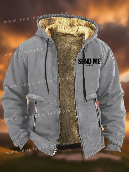 Isaiah 6:8 - SEND ME Jesus God Christian Zipper Hooded Jacket