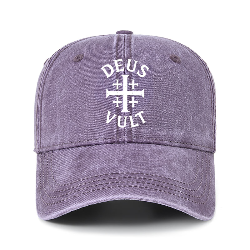 Heritage Washed Cap-Deus Vult