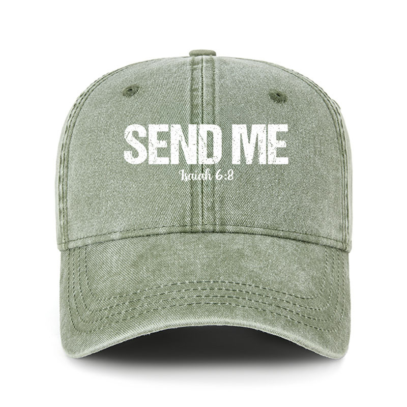 Heritage Washed Cap - Isaiah 6:8 - SEND ME