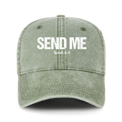 Heritage Washed Cap - Isaiah 6:8 - SEND ME