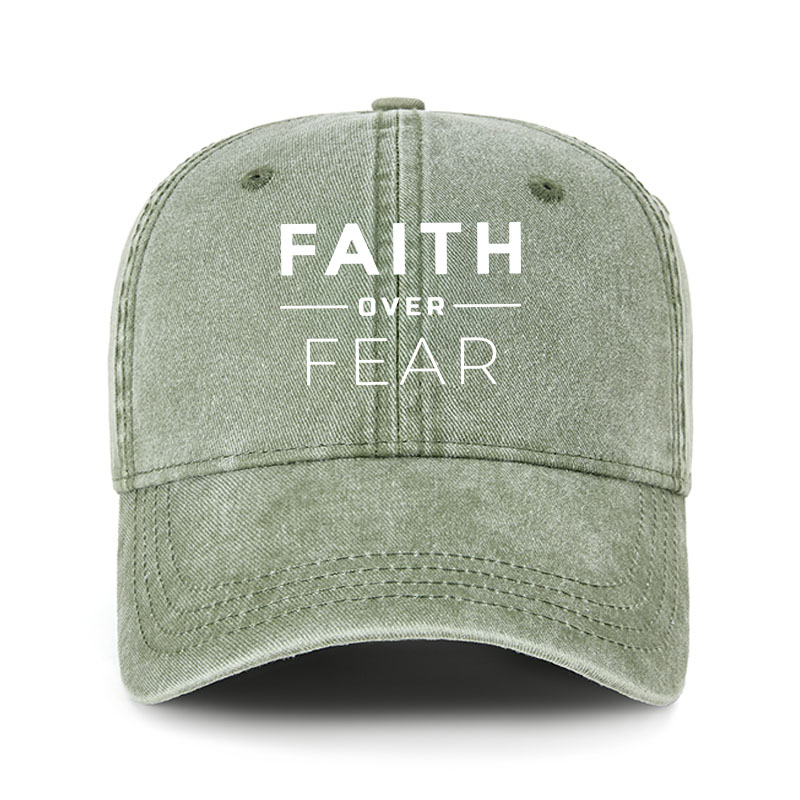 Heritage Washed Cap - Faith Over Fear 