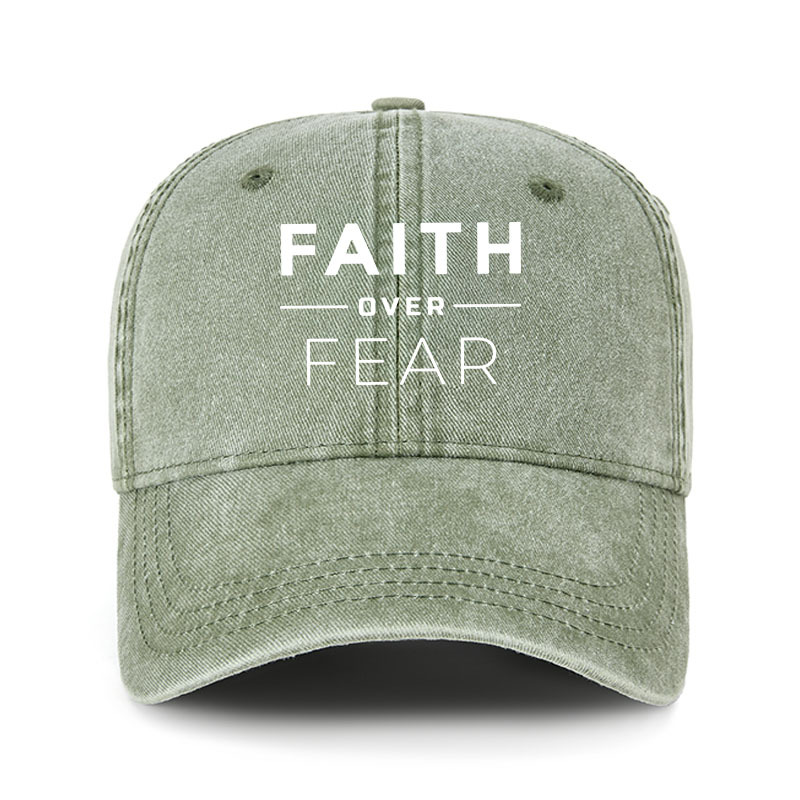 Heritage Washed Cap - Faith Over Fear 