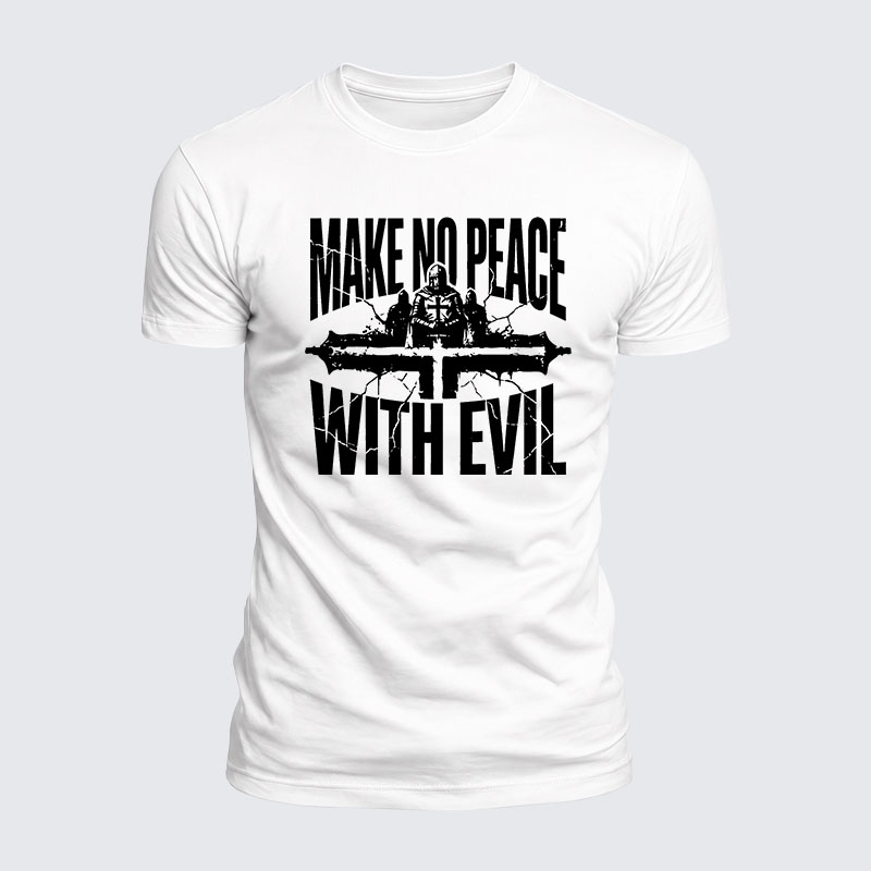 Luxe Mercerized Cotton Tee - Make No Peace With Evil