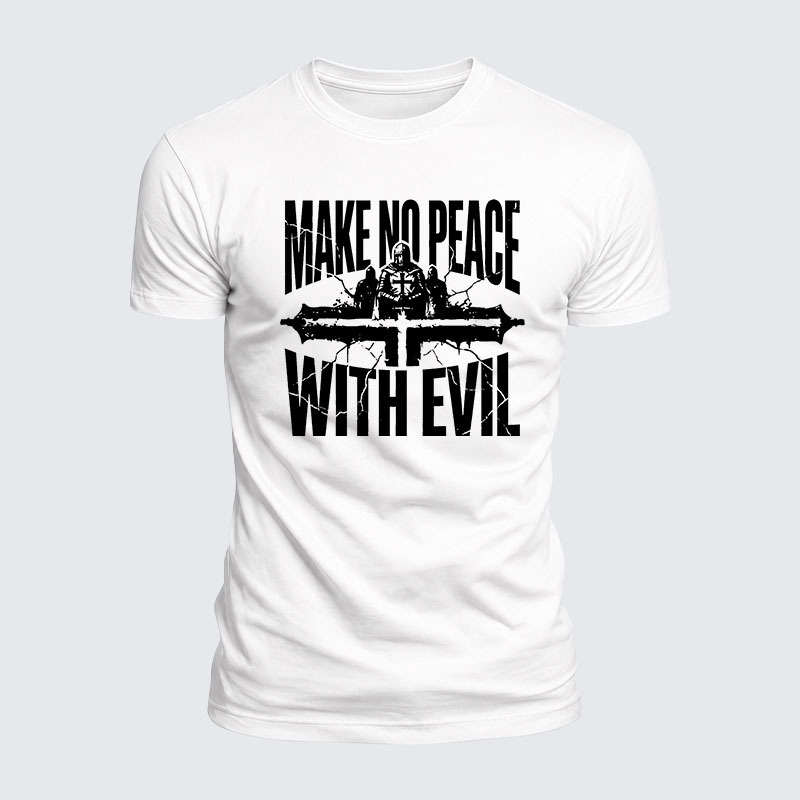 Luxe Mercerized Cotton Tee - Make No Peace With Evil