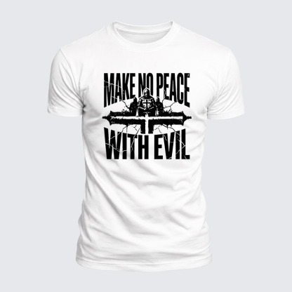 Luxe Mercerized Cotton Tee - Make No Peace With Evil