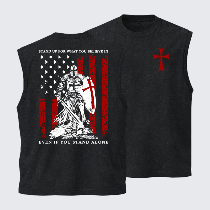 Washed Tank Top - Stand Up For What You Believe
