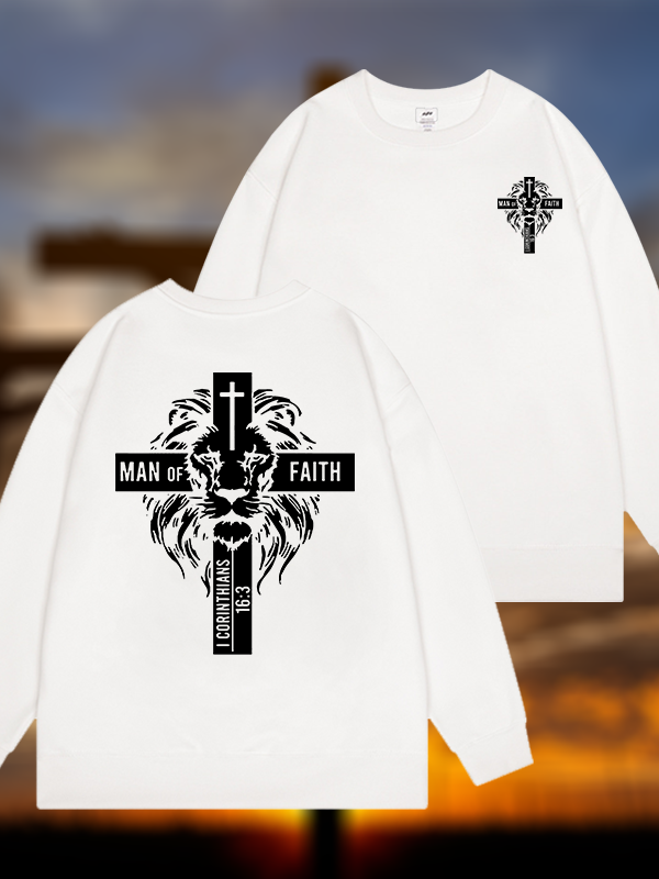 Man of Faith Jesus God Christian Sweatshirt